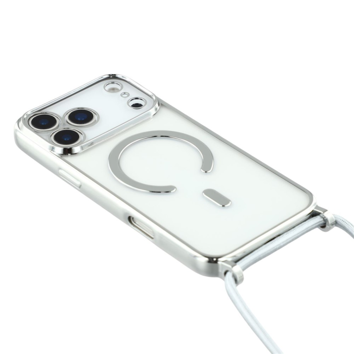 A-One Brand - iPhone 17 Pro Max Mobilskal MagSafe Electroplating TPU - Silver
