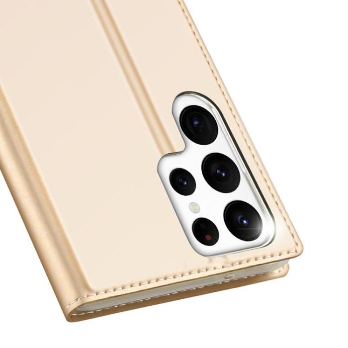 Dux Ducis - Dux Ducis Galaxy S23 Ultra Plånboksfodral Skin Series - Guld
