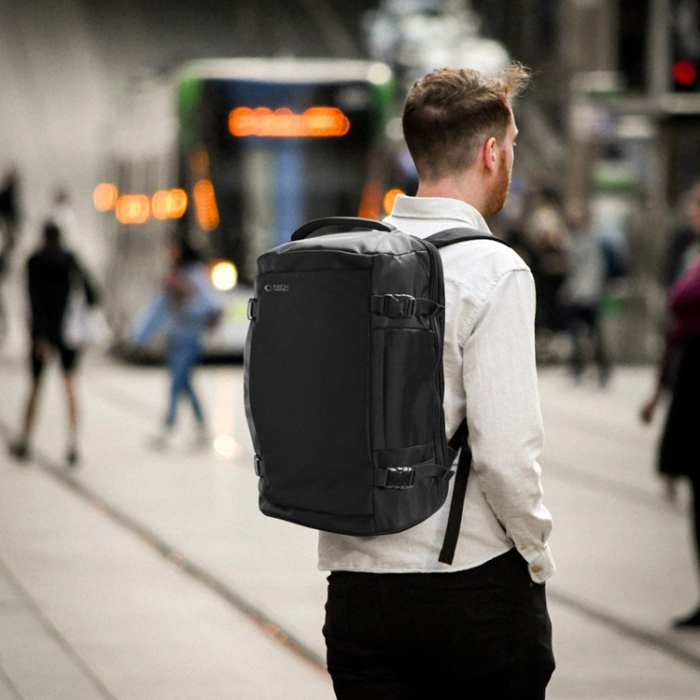 Tech-Protect - Tech-Protect Travel DatorRyggsäck 28L Defender - Svart
