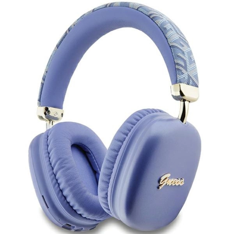 Guess On-ear Hörlurar Bluetooth GCube Metallic Script Logo - Lila | 505771 | AlltMobil