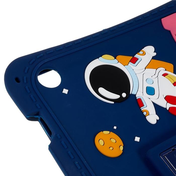 A-One Brand - Galaxy Tab A8 10.5 (2021) Skal Cartoon Silikon Kickstand - Blå