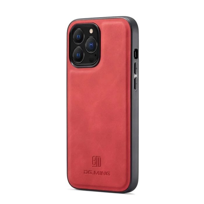 DG.MING - DG.MING iPhone 16 Pro Max Mobilskal Hybrid Läder - Röd