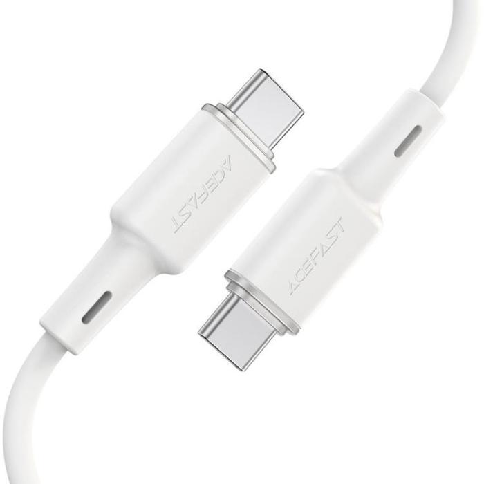 Acefast - Acefast Silikon USB-C till USB-C kabel 60W 1.2m - Vit