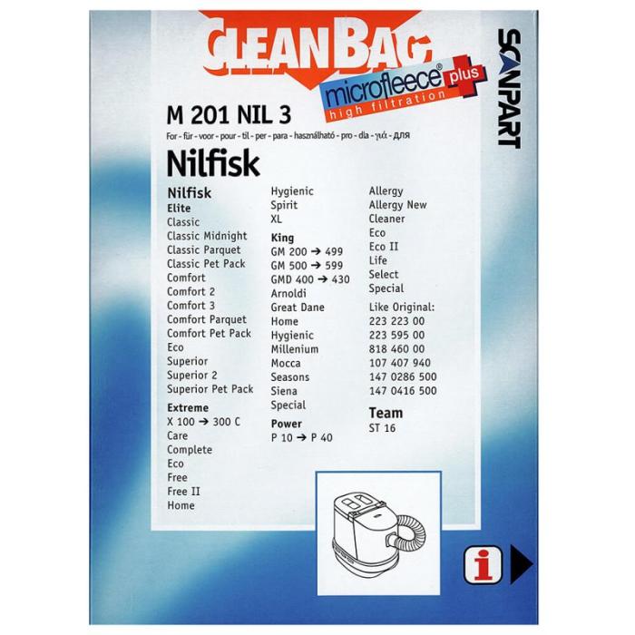 CLEANBAG - CLEANBAG Microfleece+ Dammsugarpåse Nilfisk Elite Extreme King 4+1