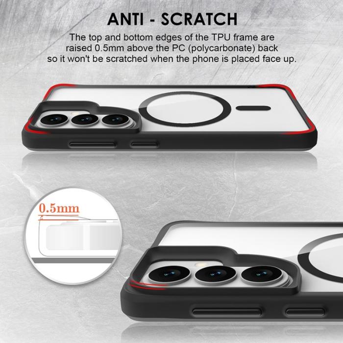 OEM - Mobilskal för Samsung Galaxy S26 Magnetiskt PC + TPU Stöttålig - Svart