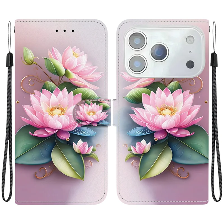 iPhone 17 Pro Max Plånboksfodral Med Lanyard - Lotus | 2353 | AlltMobil