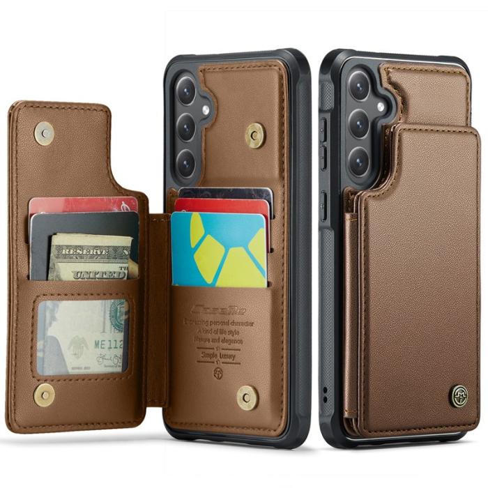 Caseme - CaseMe Mobilfodral för Samsung Galaxy S26 Plus Konstläder RFID 5 kort - Brun