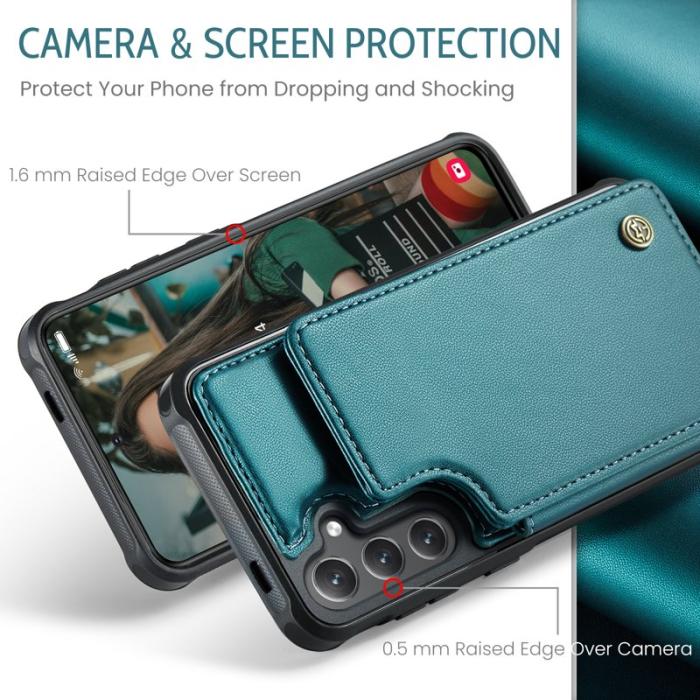 Caseme - CaseMe Mobilfodral för Samsung Galaxy S26 Plus Konstläder RFID 5 kort - Grön