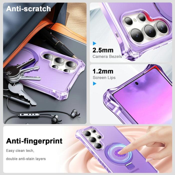 OEM - Mobilskal för Samsung Galaxy S26 Ultra Magnetiskt Kickstand - Lila