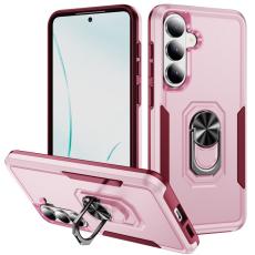 OEM - Mobilskal f&ouml;r Samsung Galaxy S26 Plus Milit&auml;rklass Ring Kickstand Plast - Rosa