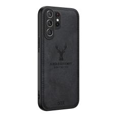 OEM - Mobilskal f&ouml;r Samsung Galaxy S26 Ultra M&ouml;nster Kl&auml;de PU + PC + TPU - Svart