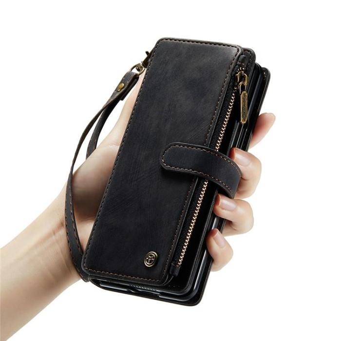 Caseme - CASEME Galaxy Z Fold 5 Plånboksfodral C30 Zipper - Svart
