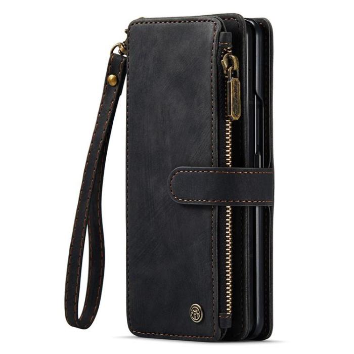 Caseme - CASEME Galaxy Z Fold 5 Plånboksfodral C30 Zipper - Svart
