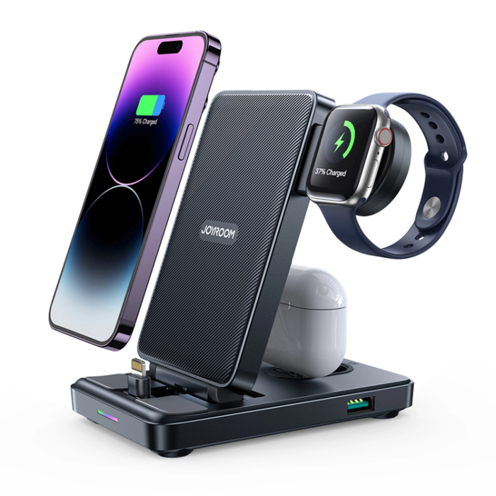 Joyroom - Joyroom 4-in-1 Trådlös Laddare iPhone, Apple Watch, Airpods