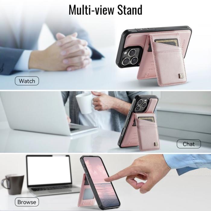 AUTSPACE - AUTSPACE iPhone 16 Pro Fodral KonstLäder - Rosa Gold