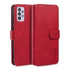DG.MING - DG.MING Retro Style Pl&aring;nboksfodral Konstl&auml;der f&ouml;r Samsung Galaxy A32 5G - R&ouml;d