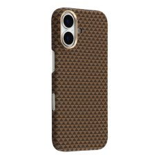 A-One Brand - iPhone 17 Mobilskal MagSafe Carbon Fiber - Solnedgångsguld