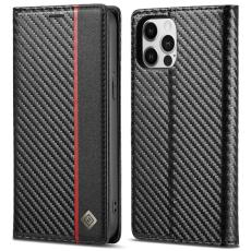 LC.imeeke - LC.IMEEKE iPhone 12 Pl&aring;nboksfodral Konstl&auml;der - Vertikal R&ouml;d Rand