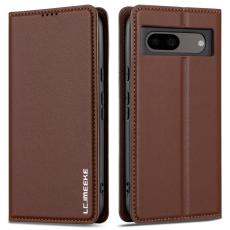 LC.imeeke - LC.IMEEKE L1 Series Google Pixel 8 Pl&aring;nboksfodral Konstl&auml;der - Brun