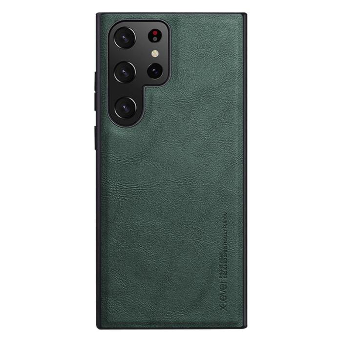 X-Level - X-LEVEL Bojue-3 Mobilskal till Samsung Galaxy S24 Ultra PU Läder Grön