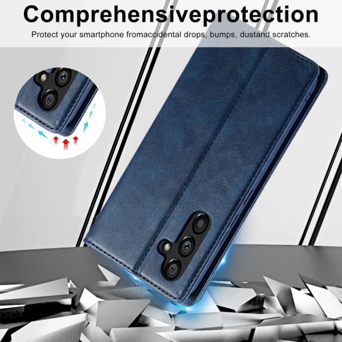 LC.imeeke - LC.IMEEKE Samsung Galaxy S23 FE Plånboksfodral Konstläder - Blå
