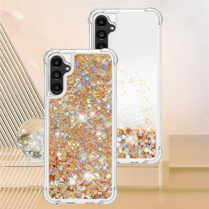 A-One Brand - Galaxy A14 5G/4G Mobilskal YB Quicksand Glitter TPU - Guld