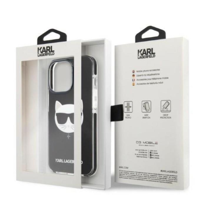 KARL LAGERFELD - Karl Lagerfeld iPhone 13 Pro Skal Choupette Head - Svart