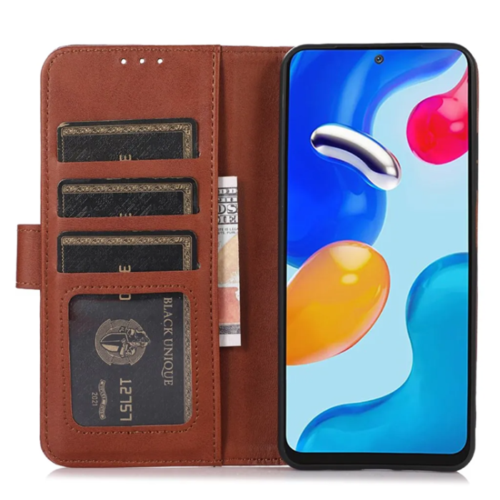 Taltech - Sony Xperia 10 VI Plånboksfodral Magnetlås - Brun