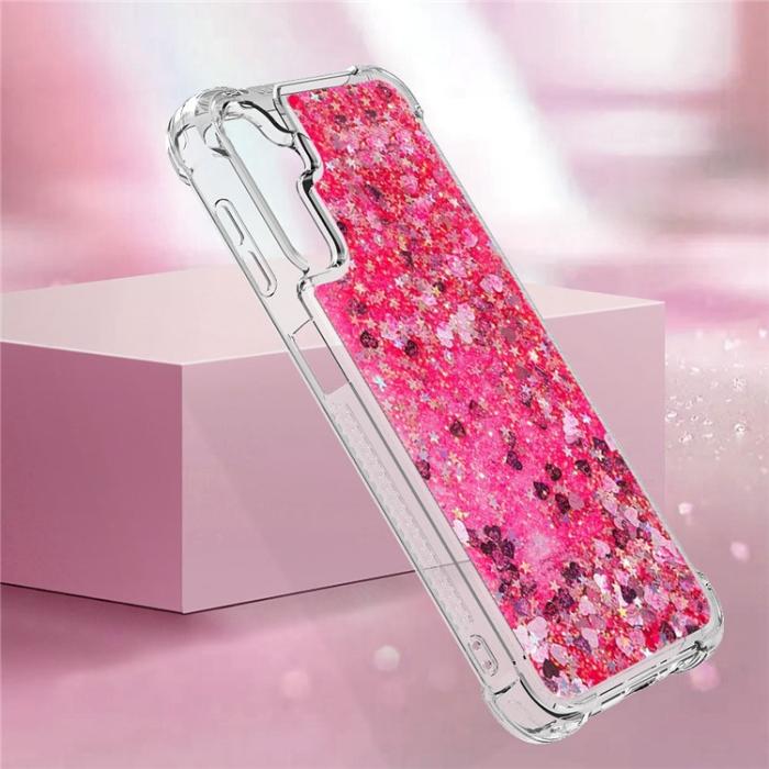A-One Brand - Galaxy A14 5G/4G Mobilskal YB Quicksand Glitter TPU - Rosa