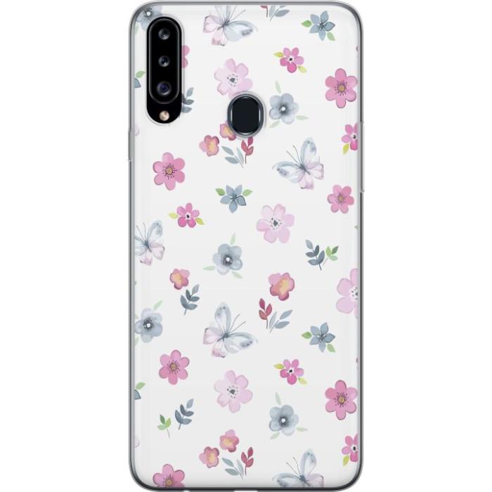 iSecrets - Mobilskal till Samsung Galaxy A20s med Blommor och fjärillar