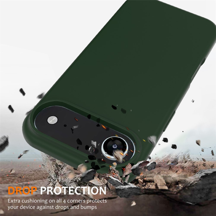A-One Brand - iPhone 17 Air Mobilskal MagSafe Silikon Anti-Drop - Mörkgrön