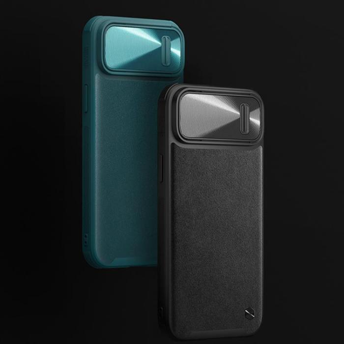 Nillkin - Nillkin iPhone 14 Plus Skal CamShield Läder S - Grön