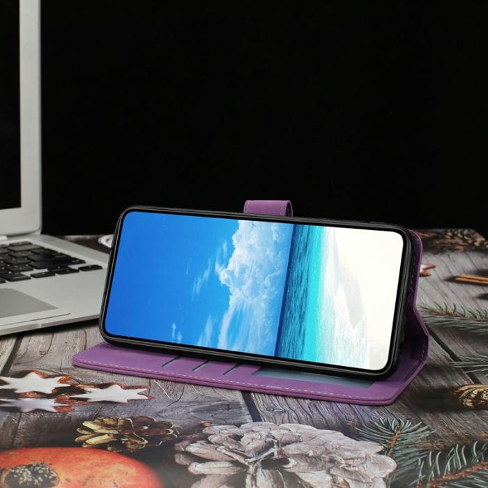 OEM - Samsung Galaxy S26 Ultra Fodral Konstläder Ställ - Lila
