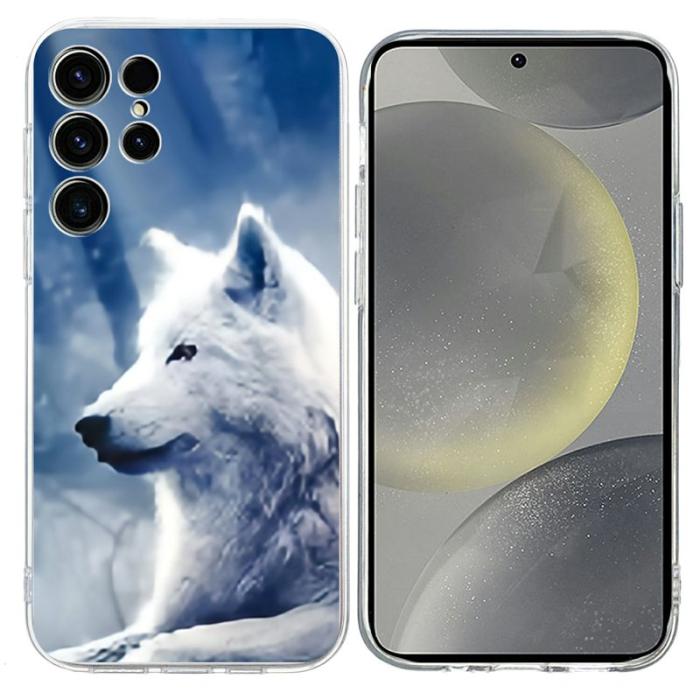 OEM - Samsung Galaxy S26 Ultra Skal Mönstertryck Stötsäker TPU - Vit Varg