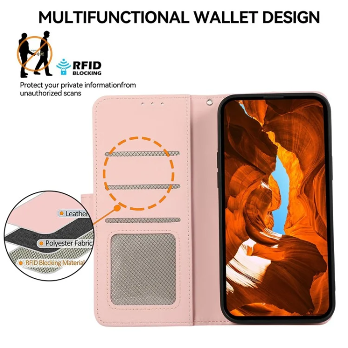 A-One Brand - Sony Xperia 1 VII Plånboksfodral RFID Läder - Rosa