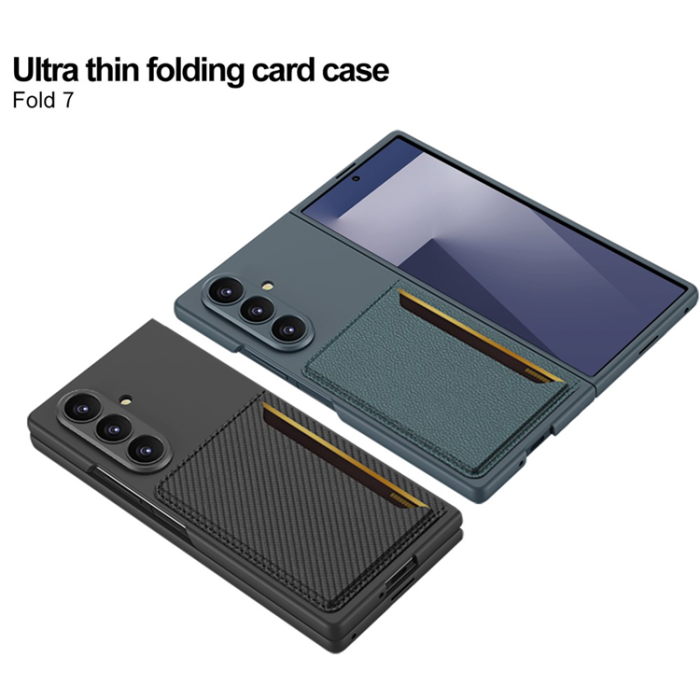 GKK - GKK Galaxy Z Fold 7 5G Mobilskal Slim Korthållare - Grön