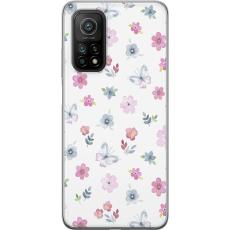 iSecrets - Mobilskal till Xiaomi Mi 10T 5G med Blommor och fjärillar