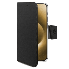 Celly - Celly iPhone 17 Pro Max Plånboksfodral Wally Läder - Svart