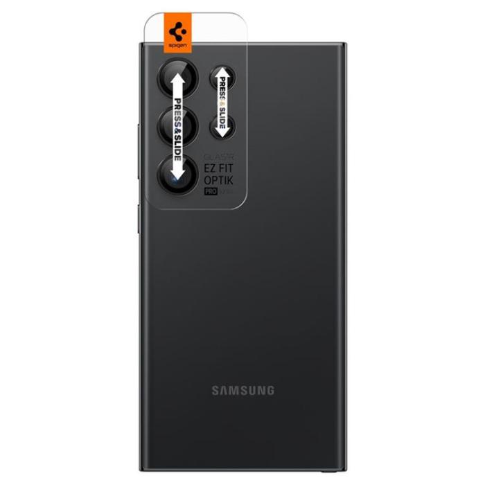 Spigen - [2-Pack] Spigen Galaxy S24 Ultra Kameralinsskydd Härdat glas EZ-Fit
