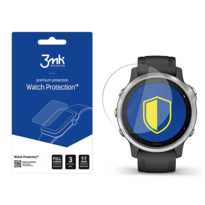 3MK - 3MK Garmin Fenix 6s Hybrid Okrossbart Glas FlexibleGlass