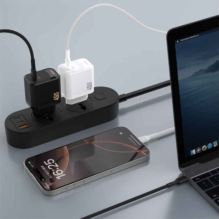 Dudao - Dudao Väggladdare USB-C 45W med USB-C Kabel 1m