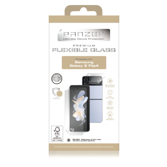 UTGATT1 - Panzer Galaxy Z Flip 4 Skärmskydd Flex Hybrid