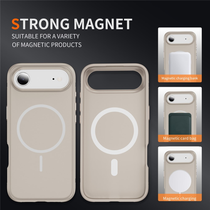 A-One Brand - iPhone Air Mobilskal MagSafe PC + TPU Shockproof - Grå