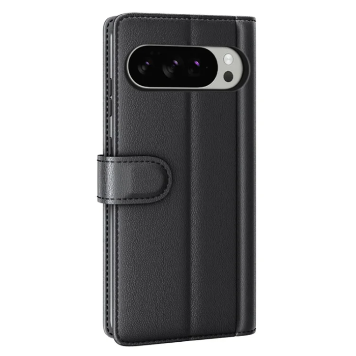 A-One Brand - Google Pixel 10 Pro XL Plånboksfodral Äkta Läder Split - Svart