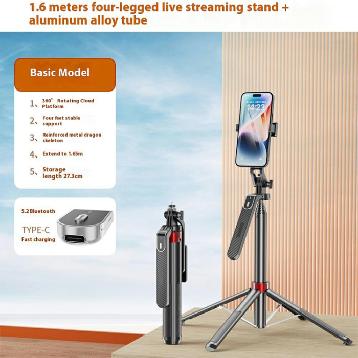 OEM - Bärbar Selfiestick Bluetooth Utdragbar Monopod P185mini