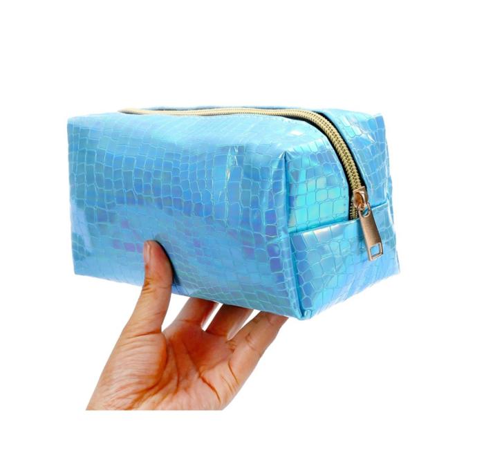 UTGATT1 - Cosmetic Laser Croco Bag - Blå