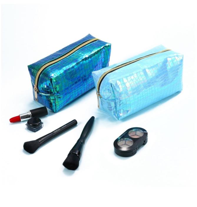 UTGATT1 - Cosmetic Laser Croco Bag - Blå