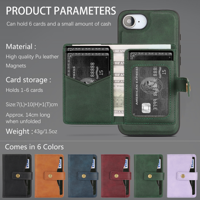 A-One Brand - iPhone 16e Mobilskal MagSafe Detachable Korthållare