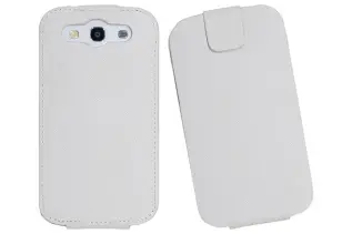 OEM - Luxury flip mobilv&auml;ska till Samsung Galaxy S3 i9300 (Vit)