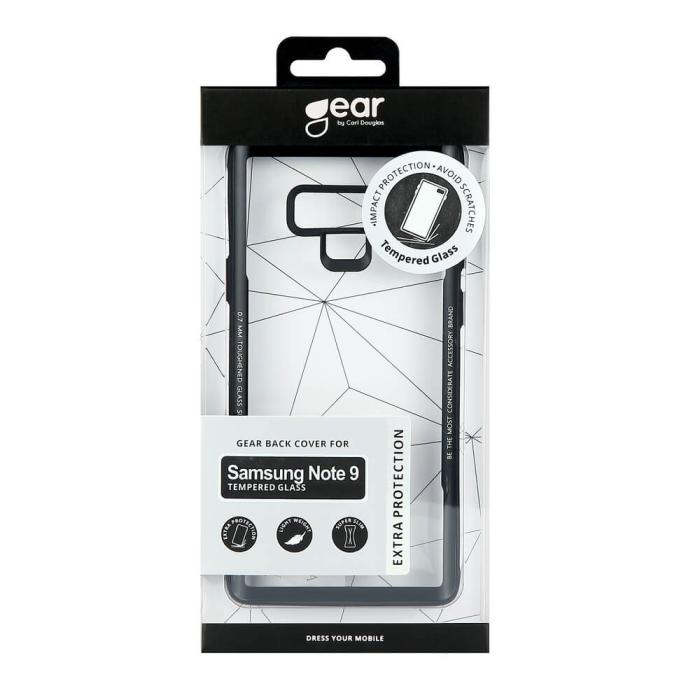 GEAR - GEAR Mobilskal med Tempererat Glas Svart Samsung Note 9
